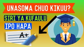 Mbinu za kusoma na kufaulu mitihani ya chuo kikuu/strategies to succeed in universities