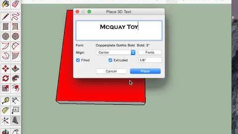 Mcquay Sketchup adding text