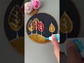 Take a child with fallen leaves and salt to paint a pair of winter snow scenes!Handmade DIY