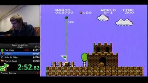 Super Mario Bros. Speedrun - 4:57.69 (IT