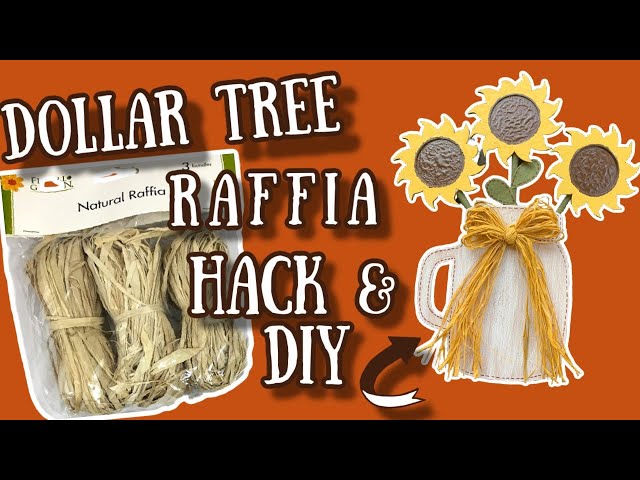 2 Dollar Tree MONEY SAVING RAFFIA HACKS + An AWESOME FARMHOUSE DIY