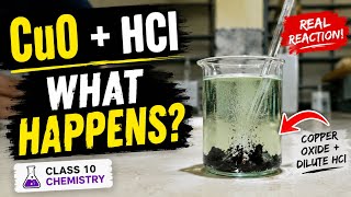 Reaction of Copper Oxide with Dilute HCl | Class 10 Chemistry Experiment