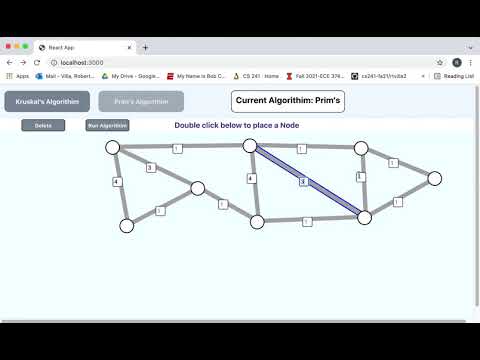 Minimum Spanning Tree Visualizer Project Showcase