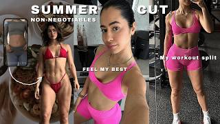 How I'm Cutting For Summer | Push + Ab Workout, Habits to Lose Fat &amp; Build Muscle + Feel my BEST