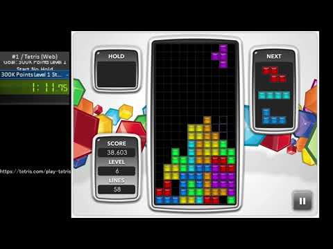 Tetris (Web) 300K Points Level 1 Start No Hold 2:43.57