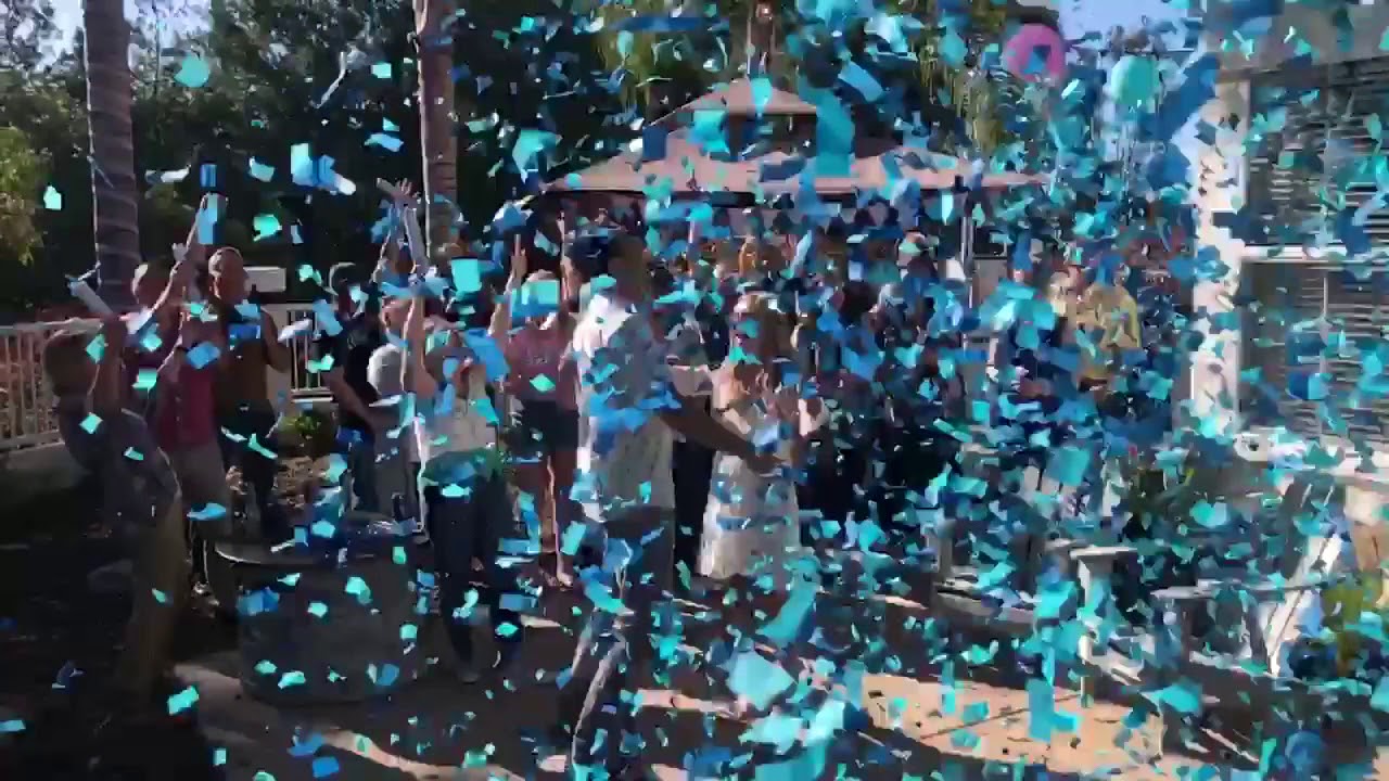 Confetti Cannon Gender Reveal!! YouTube