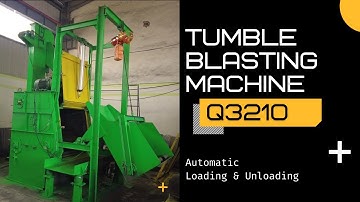 Q3210 Tumblast Shot Blasting Machine Working Video | Tumble Blasting  With Automatic Tumble Belt