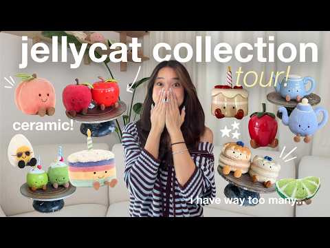 my ENTIRE JELYCAT COLLECTION!!🌟🎂🧸 (both ceramic and real ones...)