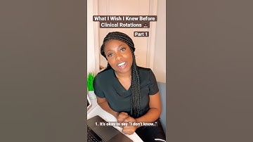 What I Wish I Knew Before Clinical Rotations Part 1 | #shorts
