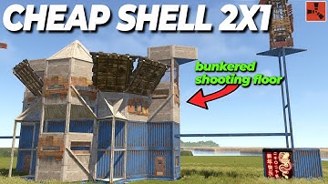 Mini Shell 2X1 with BUNKERED Shooting Floor Base Design | RUST