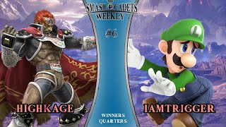 Highkage Vs Iamtrigger - Winners Quarterfinals Smash Cadets Weekly