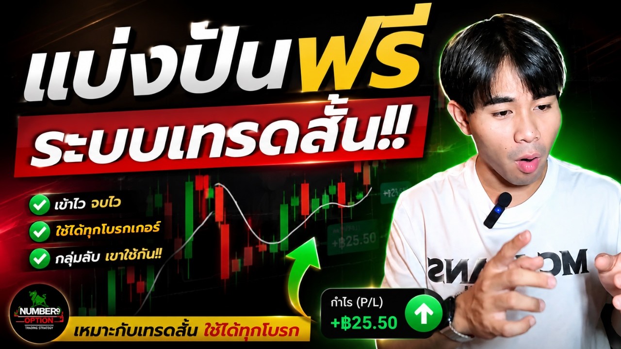 ⁣แบ่งปันฟรี!! ระบบเทรด 1 นาที หาจุดเข้าแม่น!! | NUMBER9OPTION
