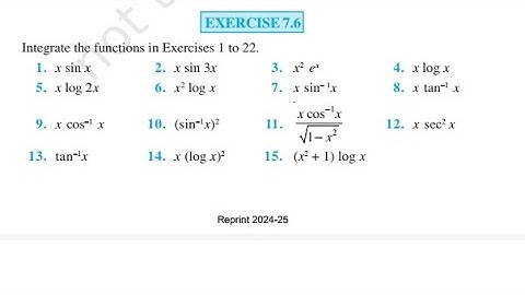 One Shot Class 12 Maths New Book Exercise 7.6 || maths class 12 chapter 7 exercise 7.6 one shot