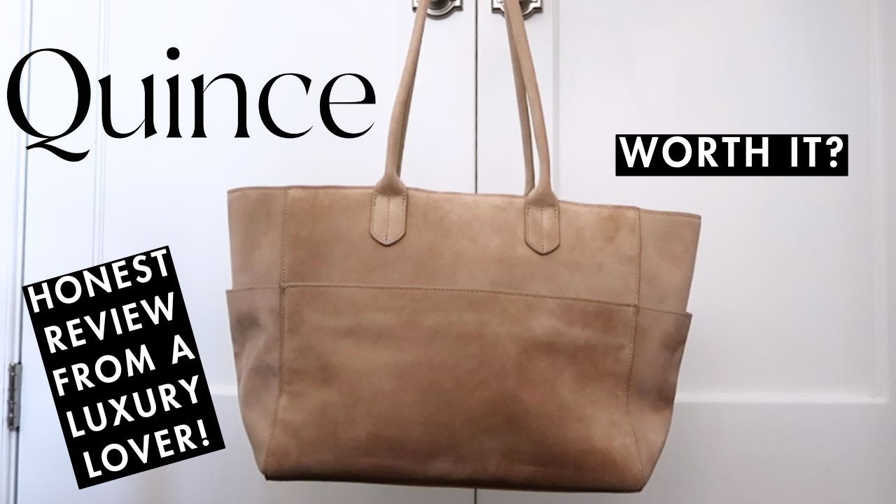 Quince Italian Suede Shopper Tote | Review + What’s in My Bag!
