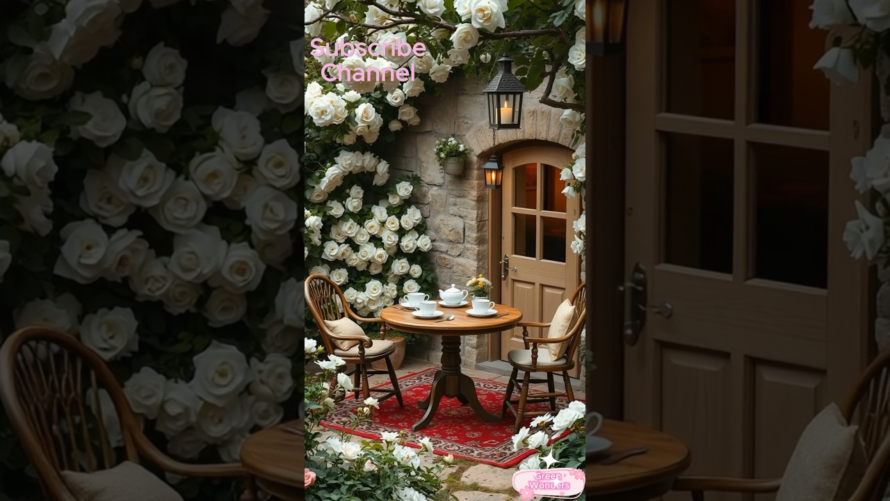 Charming Cottage Covered in White Roses | Cozy Countryside Vibes 