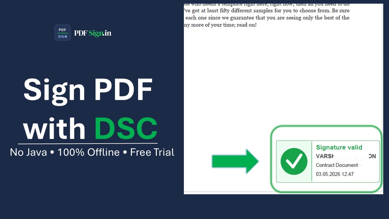 How to Sign PDF using Digital Signature Certificate (DSC)| Step-by-Step ...