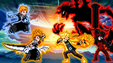 Ichigo Fullbringer & Ichigo TYBW V2 OP VS Naruto OP & Asta Union Mode V2 in Jump Force Mugen