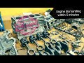 Car diesel ENGINE into pieces. DISMANTLING video in 5 minutes