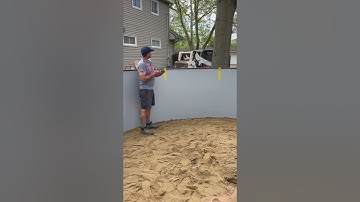 Installing a round, hard-sided above-ground pool.  #shortsvideo#abovegroundpools #diy #ingroundpool