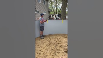Installing a round, hard-sided above-ground pool.  #shortsvideo#abovegroundpools #diy #ingroundpool