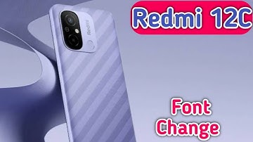 How To Change Font Style In Redmi 12C, Font Change SettingHow To Change Font Style In Redmi 12C,