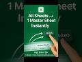 Stop Copying Sheets! Combine All Excel Sheets Into One in 1 Click 🚀 #exceltips #vba #automation