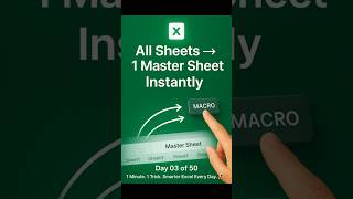 Stop Copying Sheets! Combine All Excel Sheets Into One in 1 Click 🚀 #exceltips #vba #automation