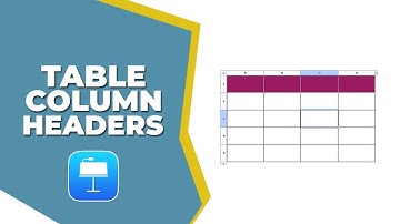 How to Insert Table with column headers in Apple Keynote