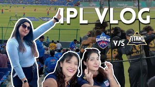 Gujarat Titans vs Delhi Capitals | BTS of live match| First Time Watching IPL LIVE! 😱🏏| Shubman Gill