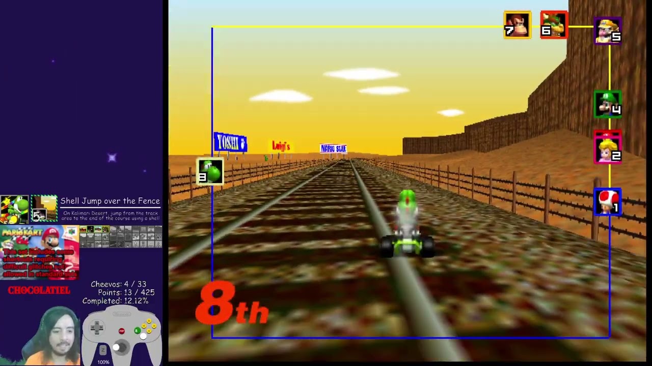 Mario Kart 64 Subset Shortcuts - Kalimari Desert - Shell Jump over the ... | 