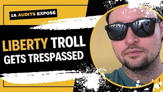 This frauditor is trespassed from a tax collector's office by a no-nonsense staff