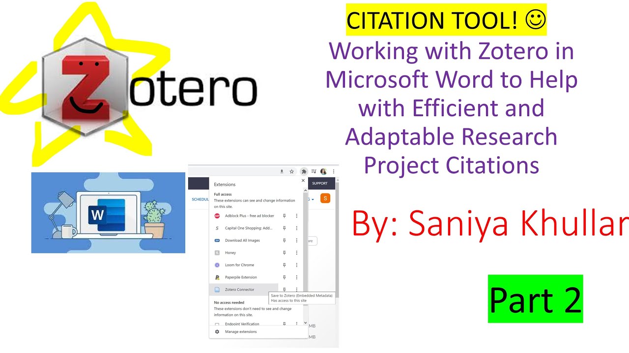 Application of Zotero Citations Working with Zotero in MS Word (Part 2