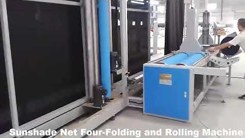 sunshade net fabric folding and rolling machine