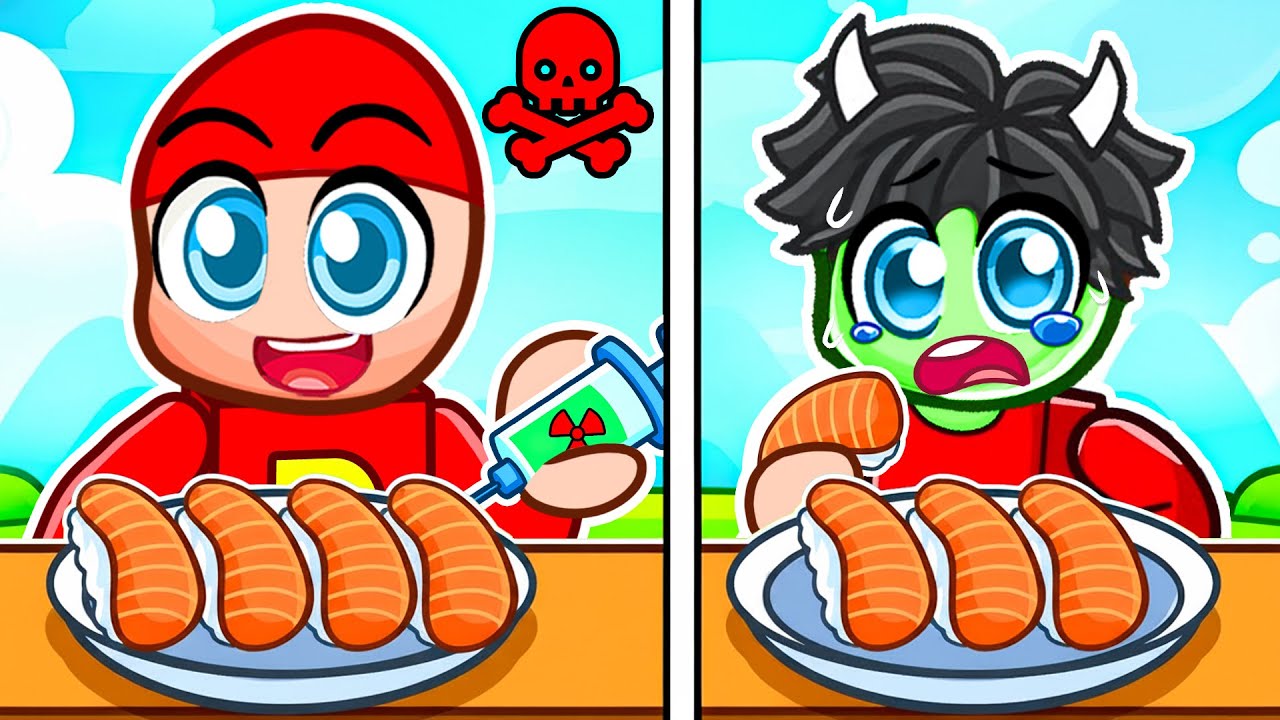 Ikke Vælg Den GIFTIGE Sushi i Roblox!