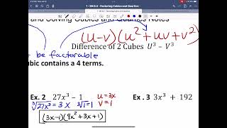 1 - SN 6.5 - Factoring and Solving Cubics and Quartics (video)