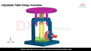 Adjustable Table Design Animation example 1