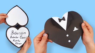 Kağıttan Babalar Günü Hediyesi Yapımı El Yapımı Kolay Hediye Fikirleri Origami