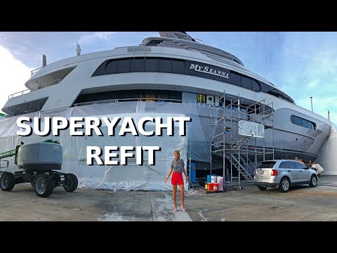 $26.5M DELTA MARINE SuperYacht MY SEANNA $4M REFIT Before & After / Boatyard below deck Yacht Tour