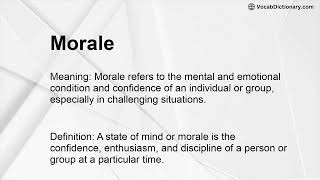 Thumbnail Morale Meaning