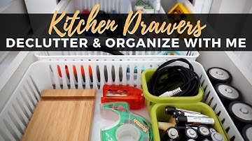 KITCHEN DRAWERS DECLUTTER AND ORGANIZATION: Come and declutter, clean, and organize with me | Part 2