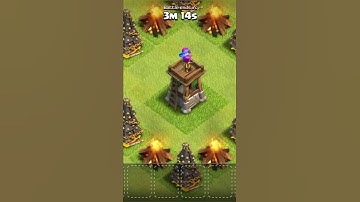 Level-5 Archer tower vs Max Lightning spell | How many spells it take to destroy it 😁😎#shorts