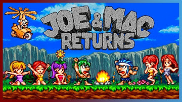 Joe & Mac Returns - No Death (Co-op) | ARCADE | Longplay