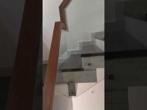 Glass staircase top
