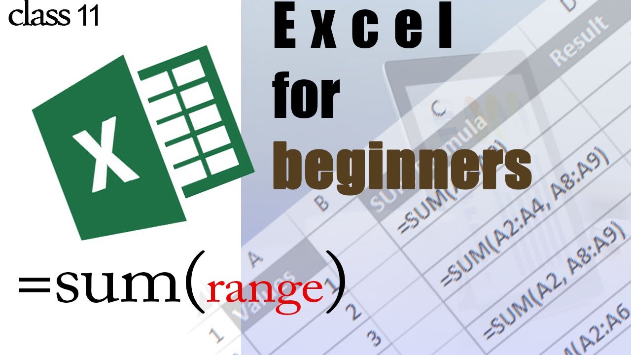 How use Sum function in Excel - YouTube