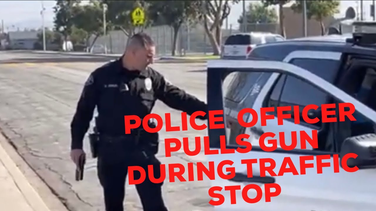AZUSA POLICE OFFICER PULLS GUN DURING TRAFFIC STOP. YouTube