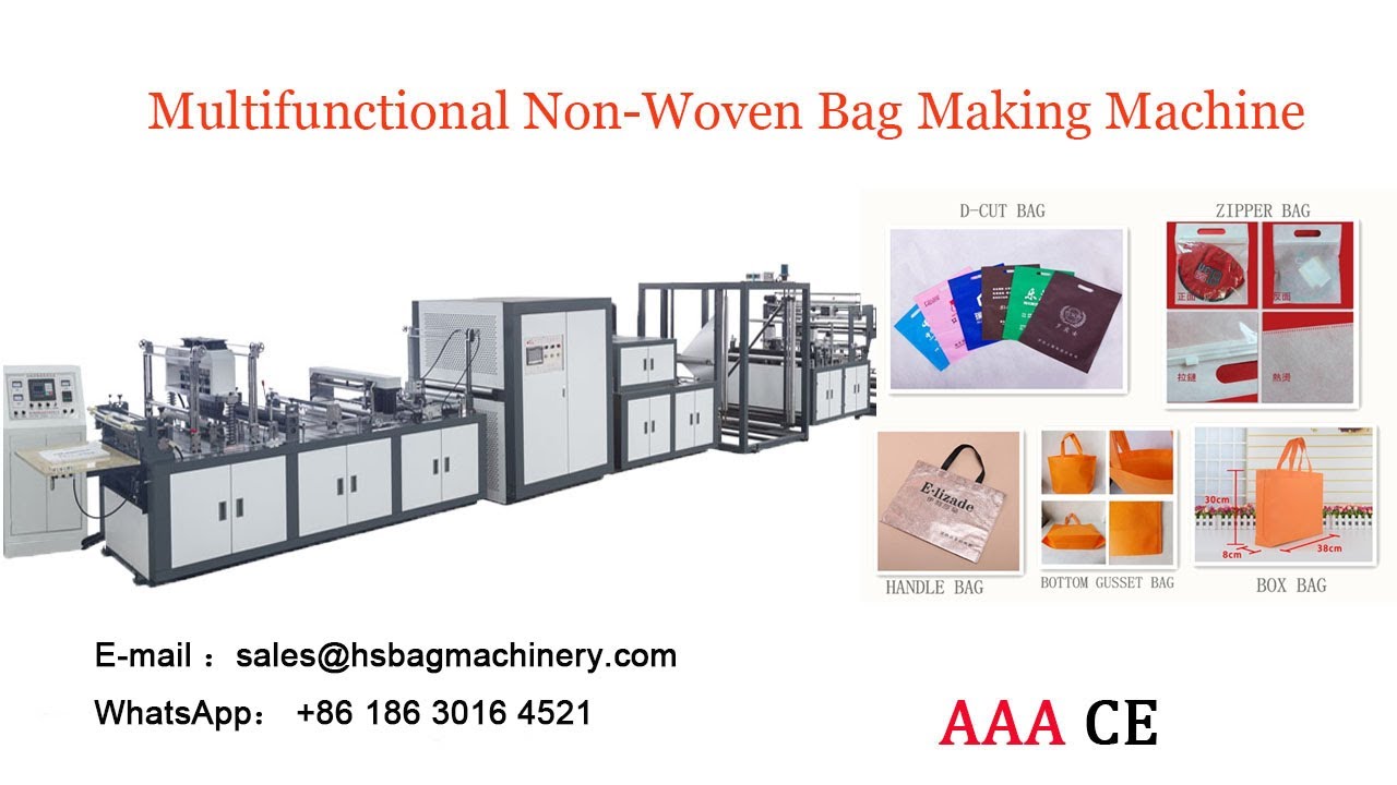 Fully Automatic Multi-function Non Woven Plastic Bag Making Machine Price
