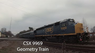 4K | CSX W003 | Geometry Train | Engine #9969 | Horn Show