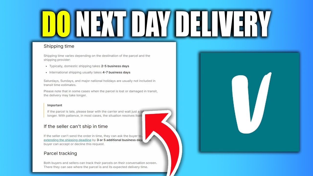 How To Do Next Day Delivery On Vinted - New Method