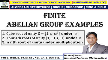 Finite Abelian Group Example | Abelian Group Example Problems | Group Theory Discrete Mathematics
