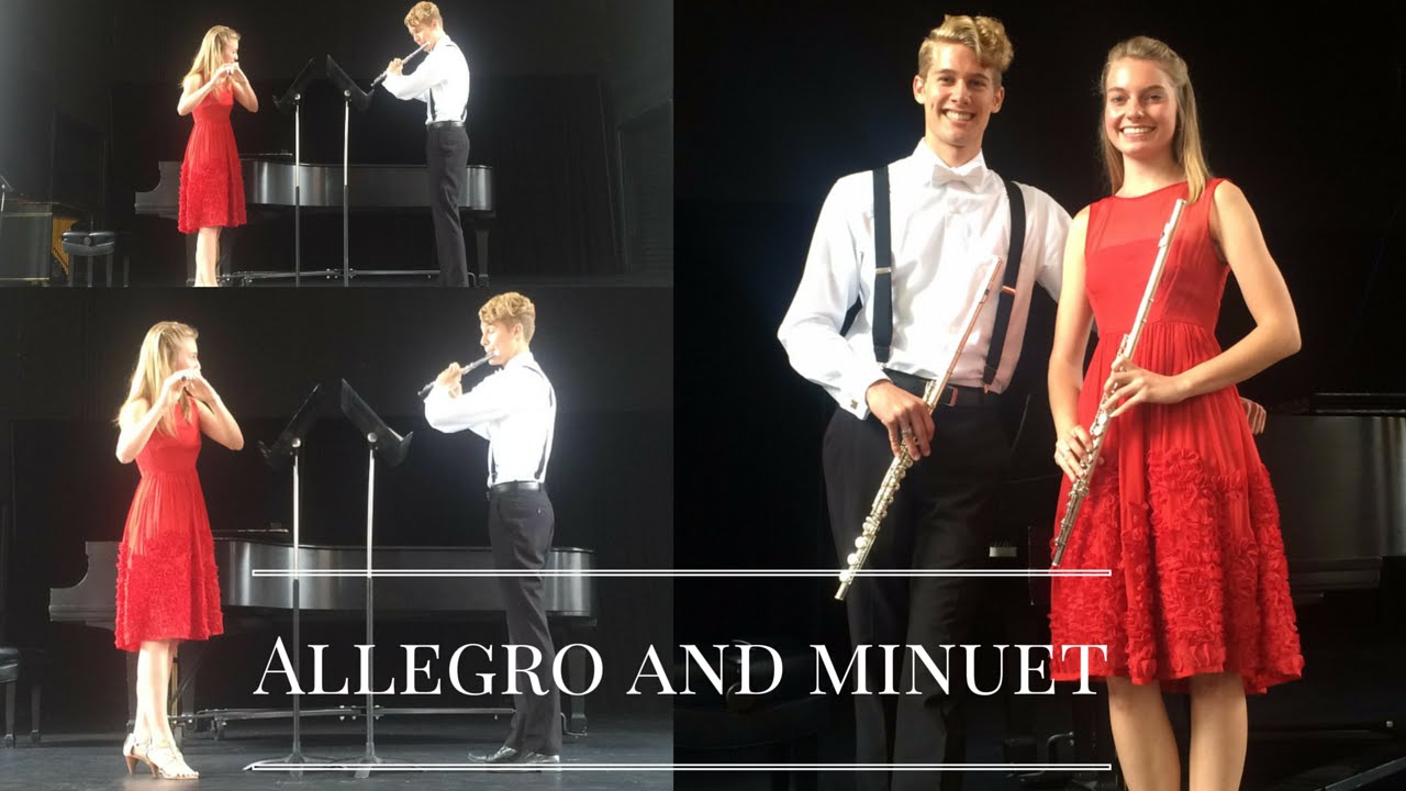Allegro and Minuet (For 2 Flutes) - L.V. Beethoven, Performed by Alex Busby and Sarah Farnholtz